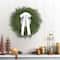 22" Artificial PE Cypress Christmas Wreath with Bow
